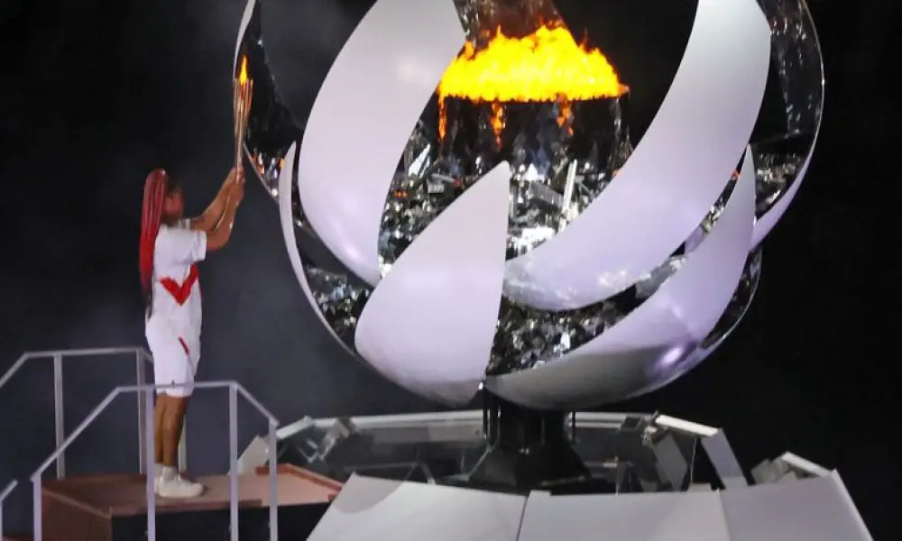 Naomi Osaka Lights Olympic Cauldron